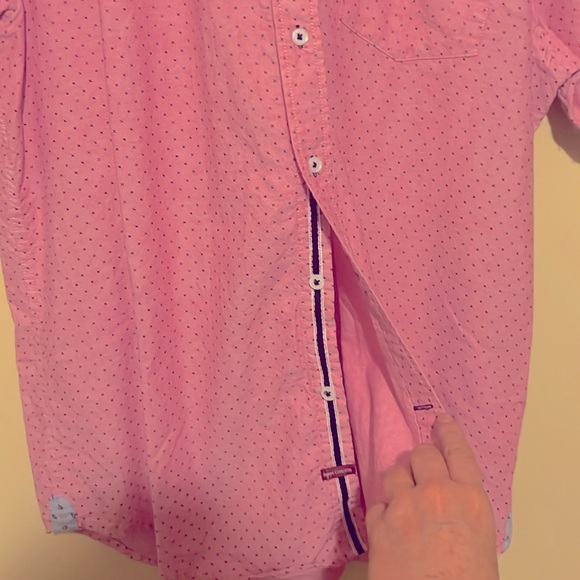 L Report Collection Men Casual Linen Shirt Short Sleeve Button Down Summer Beach - Picture 7 of 17